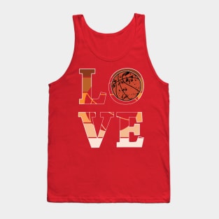 Retro Love Basketball Art Tank Top